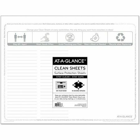 AT-A-GLANCE SK2628, DISPOSABLE CLEAN SHEETS, 25 SHEETS, 17 X 22, WHITE, 25PK AAGSK2628
